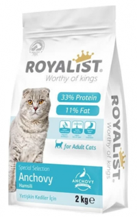 Royalist Premium Hamsili Tahıllı Yetişkin Kuru Kedi Maması 2 kg