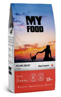 My Food Kuzu Etli Pirinçli Tahıllı Yetişkin Kuru Kedi Maması 1.5 kg