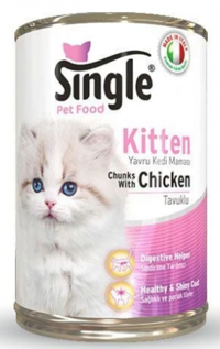 Single Tavuklu Tahıllı Yetişkin Kuru Kedi Maması 415 gr