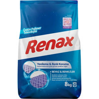 Renax Matik Renkliler ve Beyazlar İçin 64 Yıkama Toz Deterjan 8 kg