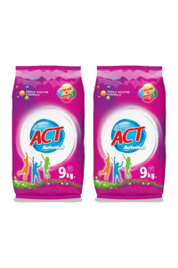 Act Matik Renkliler ve Beyazlar İçin 120 Yıkama Toz Deterjan 2x9 kg
