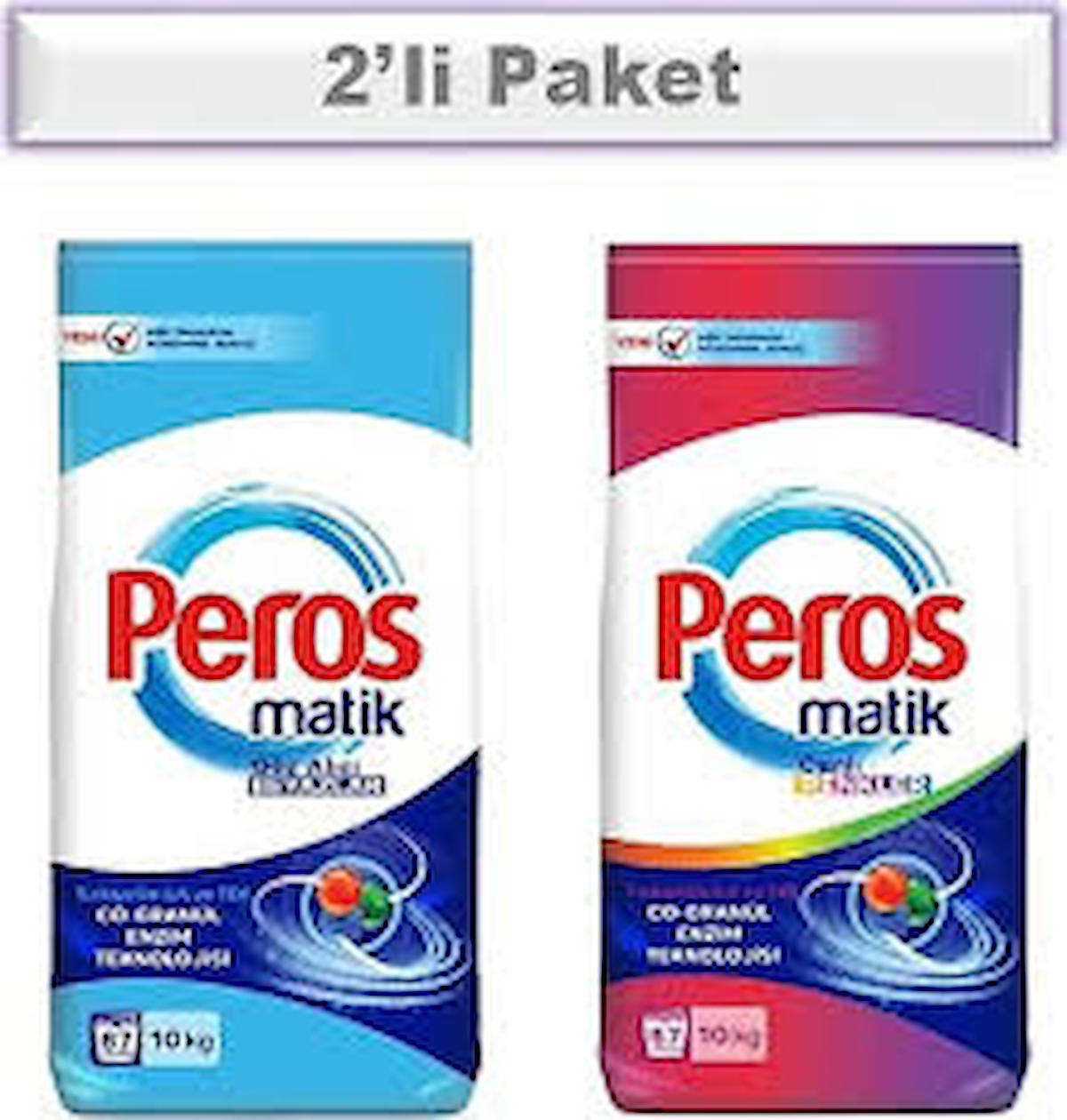 Peros Renkliler ve Beyazlar İçin 134 Yıkama Toz Deterjan 2x10 kg