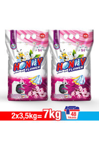 Honey Flower Renkliler ve Beyazlar İçin 48 Yıkama Toz Deterjan 2x3.5 kg