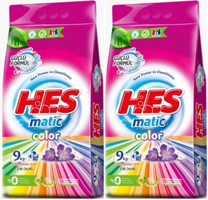 Hes Matik Renkliler İçin 144 Yıkama Toz Deterjan 2x9 kg