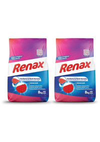 Renax Matik Renkliler İçin 128 Yıkama Toz Deterjan 2x8 kg