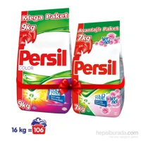 Persil Renkliler ve Beyazlar İçin 106 Yıkama Toz Deterjan 9 kg + 7 kg