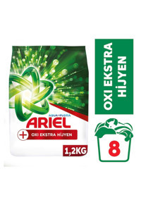 Ariel Oxi Aqua Pudra Beyazlar İçin 8 Yıkama Toz Deterjan 1.2 kg