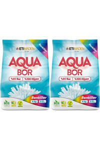 Eti Maden Matik Aqua Bor Renkliler İçin 52 Yıkama Toz Deterjan 2x4 kg