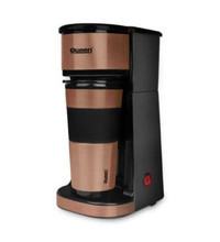 Queen QC 039 Preston Paslanmaz Çelik Filtreli Bardaklı 0.45 L Hazne Kapasiteli 1 Fincan Mini 750 W Gold Filtre Kahve Makinesi