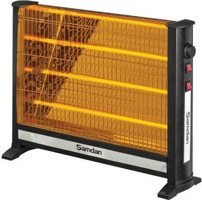 Şamdan 3003 2200 Watt Şömine Quartz Isıtıcı Siyah