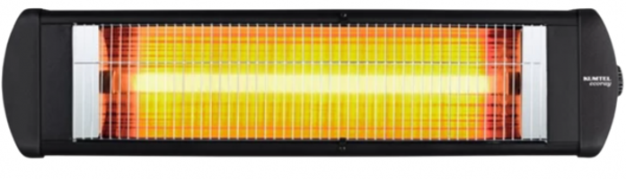 Kumtel EX-25 Ecoray 2500 Watt Duvar Tipi Infrared Isıtıcı Siyah
