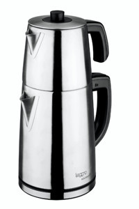 Fakir River Otomatik Çelik Demlikli 1600 W Işıklı Çelik Gövdeli Mor Retro Çay Makinesi