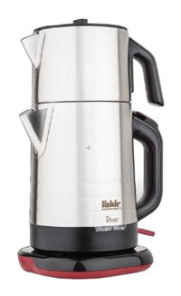 Homend 1705 Royaltea Porselen Demlikli 1800 W Porselen Gövdeli Beyaz Çay Makinesi