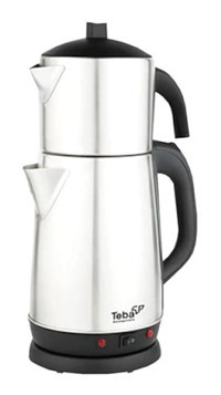Arzum AR 3055 Çelik Demlikli 1800 W Çelik Gövdeli Siyah Çay Makinesi