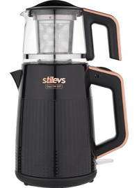 Stilevs CM 16 Otomatik Cam Demlikli 1500 W Işıklı Plastik Gövdeli Mor Retro Çay Makinesi