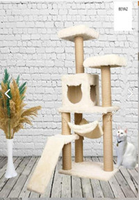 Nursoft Dikey Çok Katlı İç Mekan Ahşap Kedi Evi Beyaz