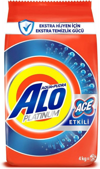 Alo Aquapudra Platinum Renkliler ve Beyazlar İçin 26 Yıkama Toz Deterjan 4 kg