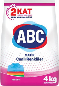 ABC Matik Renkliler İçin 26 Yıkama Toz Deterjan 4 kg
