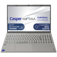 Casper Nirvana C650.1255-EF00X-G-F Dahili Intel Core i7 64 GB Ram DDR4 1 TB SSD 15.6 inç Full HD FreeDos Laptop