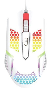 Tm-15 USB Rgb Aydınlatmalı Kablolu Gaming Oyuncu Mouse - Beyaz