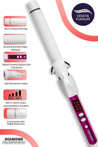 Goldmaster Master Diamond 25 mm Keratin Seramik İyonlu Saç Maşası