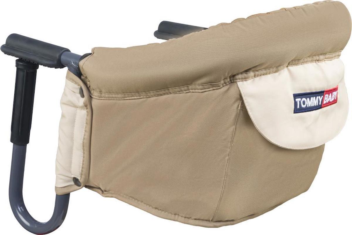 Tommybaby Kumaş - Metal 15 kg Kapasiteli Katlanır Mama Sandalyesi Kahverengi