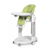 Peg Perego Plastik Emniyet Kemeri Tekerlekli Katlanır Mama Sandalyesi Yeşil