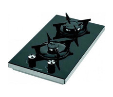 Eminçelik SH 4120 BG30 Siyah Cam 2 Gözlü Gazlı Ankastre Ocak