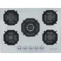 Eminçelik AH 2250 BW WG70 Beyaz Cam 5 Gözlü Wok Gözlü Gazlı Ankastre Ocak