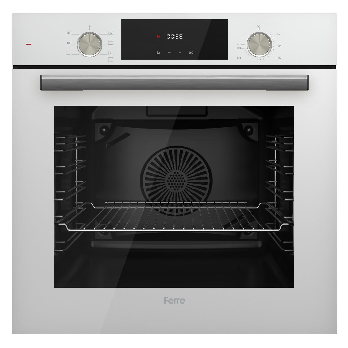 Ferre QMS63CB Flowart 78 lt A Enerji Sınıfı Ankastre Fırın Beyaz