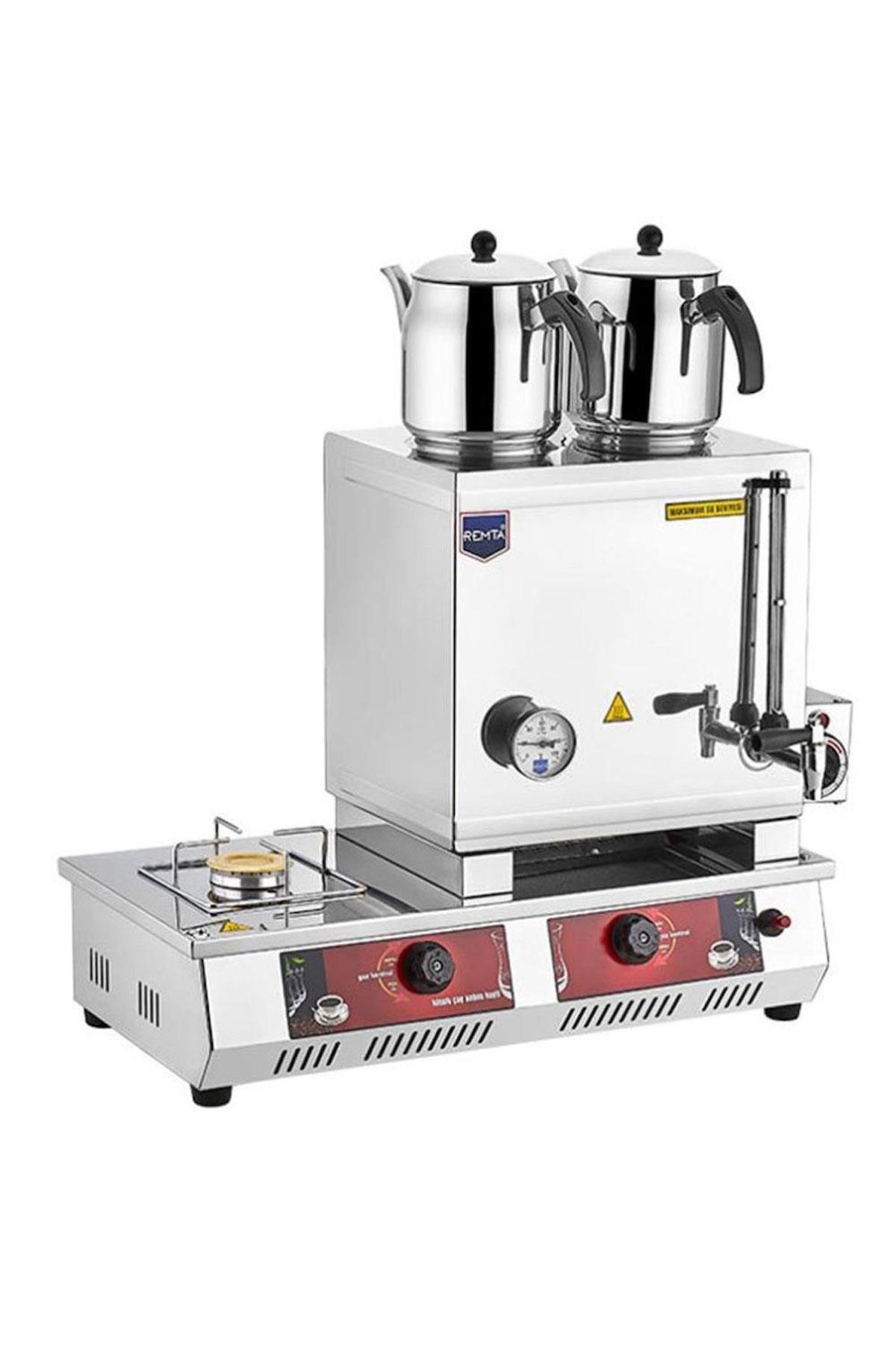 Remta Otomatik Paslanmaz Çelik Demlikli 2300 W Işıklı Paslanmaz Çelik Inox Çay Makinesi