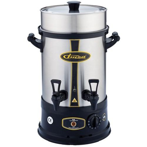 İmza Otomatik Paslanmaz Çelik Demlikli 1700 W Işıklı Paslanmaz Çelik Inox Çay Makinesi