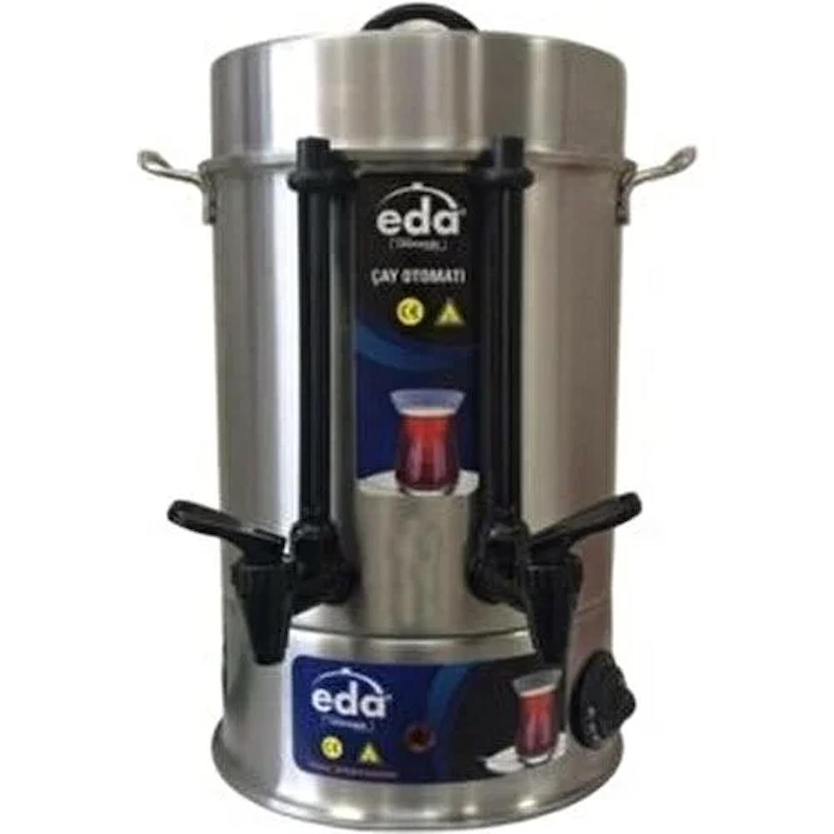 Eda Otomatik Paslanmaz Çelik Demlikli 1800 W Işıklı Paslanmaz Çelik Inox Çay Makinesi