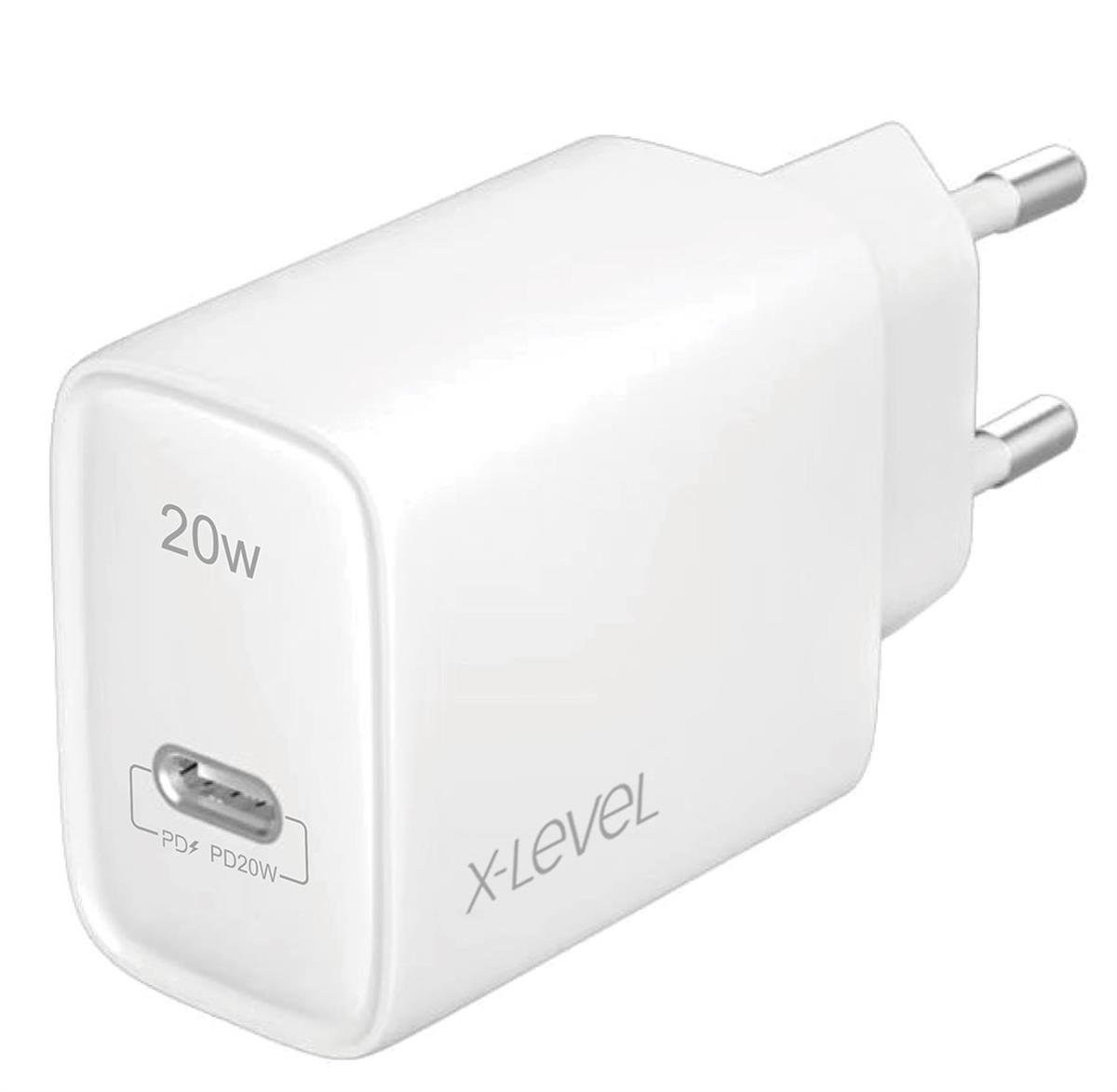 X-Level Universal USB Kablolu 20 W Hızlı Şarj Aleti Beyaz