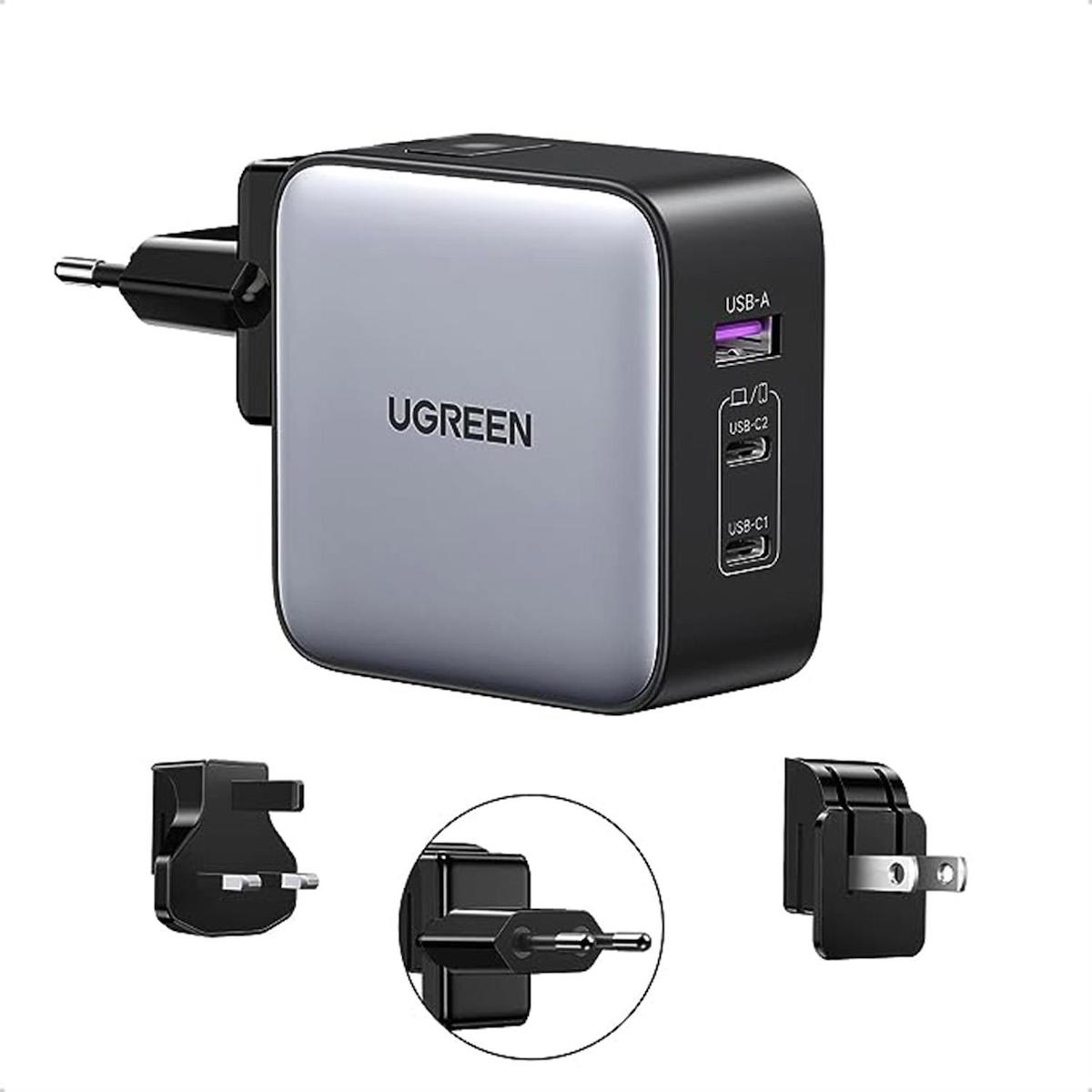 Ugreen Universal Type-C Kablolu 65 W Hızlı Şarj Aleti Siyah