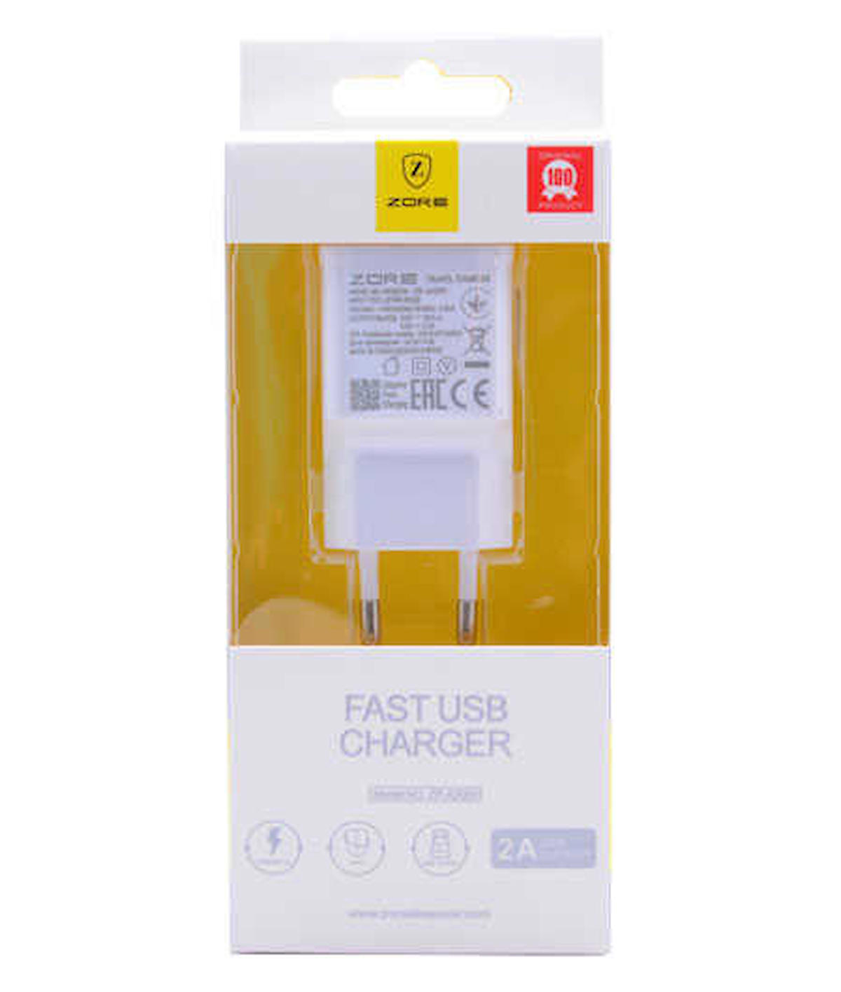 Zore Z-35 Universal USB Kablolu Hızlı Şarj Aleti Beyaz