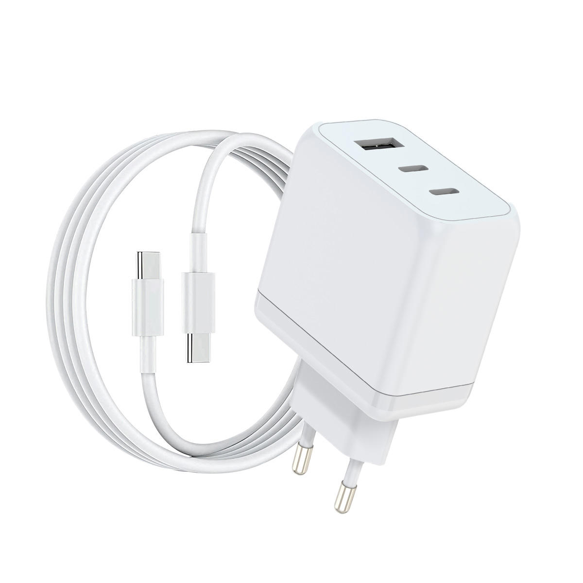 Woyax Universal Type-C Kablolu 65 W Hızlı Şarj Aleti Beyaz