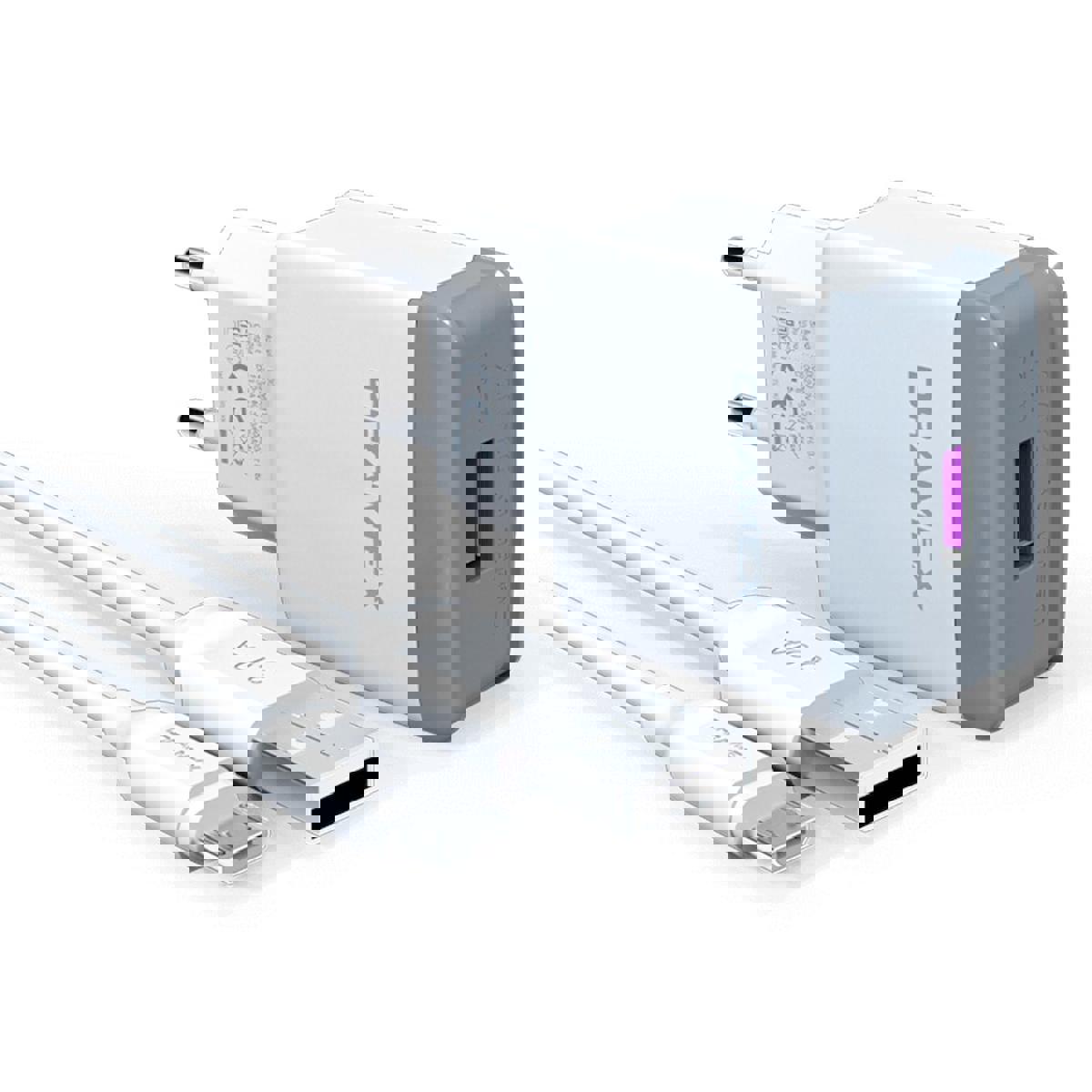 Dramex D30m Universal Micro USB Kablolu 3 Amper Hızlı Şarj Aleti Beyaz