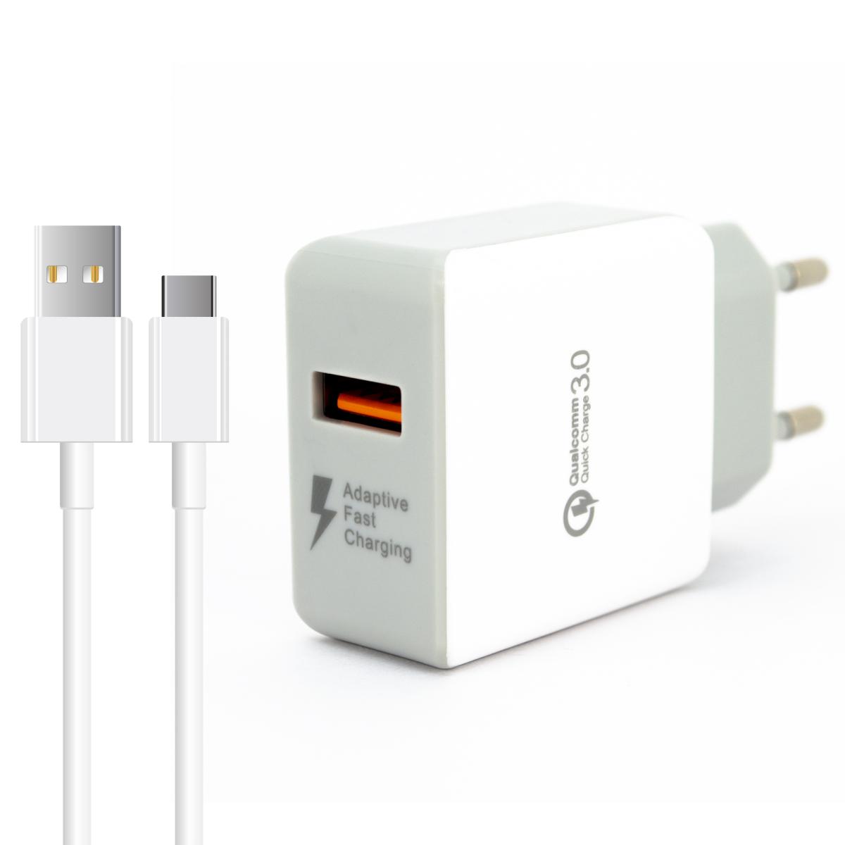 Winex X88 Universal Type-C Kablolu Hızlı Şarj Aleti Beyaz