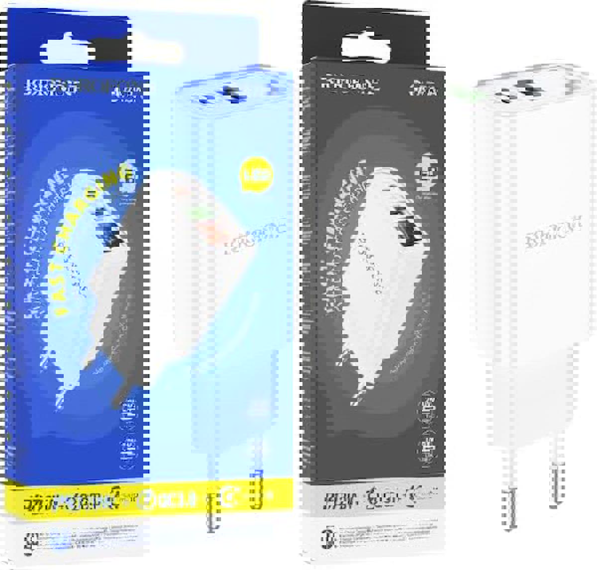 Borofone BA78A Universal Kablolu 20 W Hızlı Şarj Aleti Beyaz