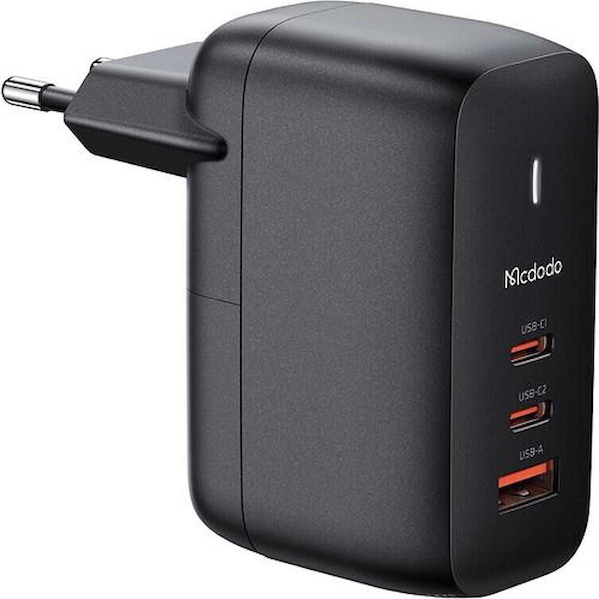 Mcdodo CH-0291 Universal Type-C Kablolu 65 W Hızlı Şarj Aleti Siyah