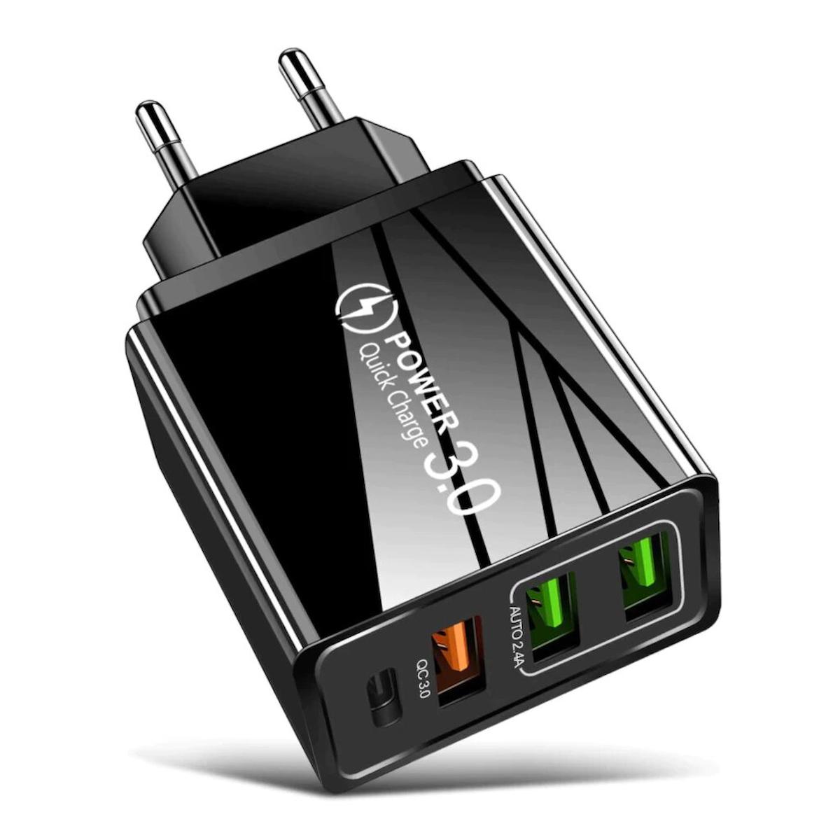 Zuidid Universal USB Kablolu 20 W Hızlı Şarj Aleti Siyah