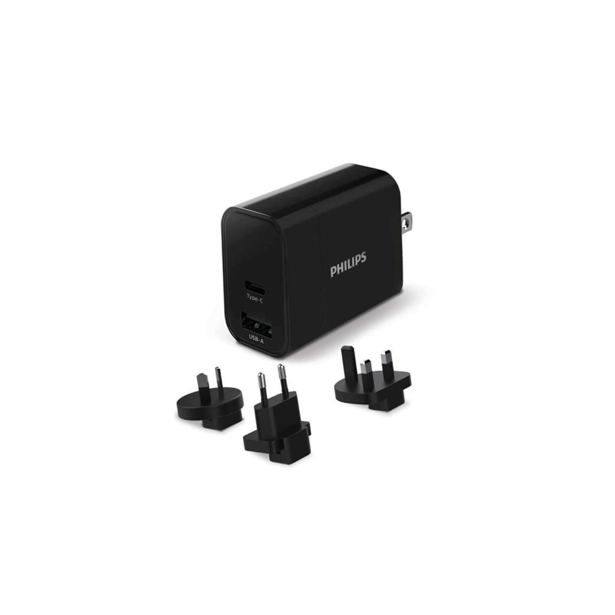 Philips DLP2621T Universal Type-C Kablolu Hızlı Şarj Aleti Siyah