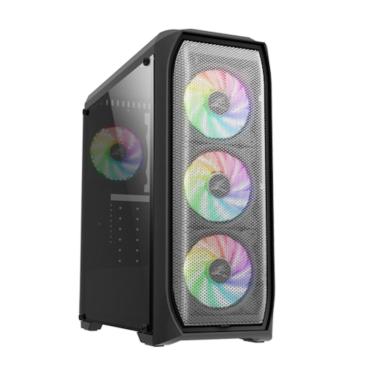 Zalman N5 MF RGB Mesh 4 Fanlı Siyah Dikey Kullanım ATX Oyuncu Bilgisayar Kasası