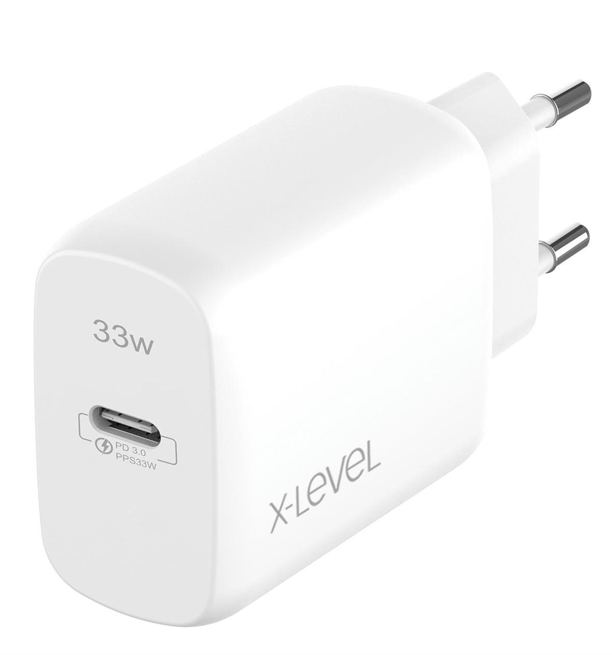 X-Level Universal Kablolu 33 W Hızlı Şarj Aleti Beyaz