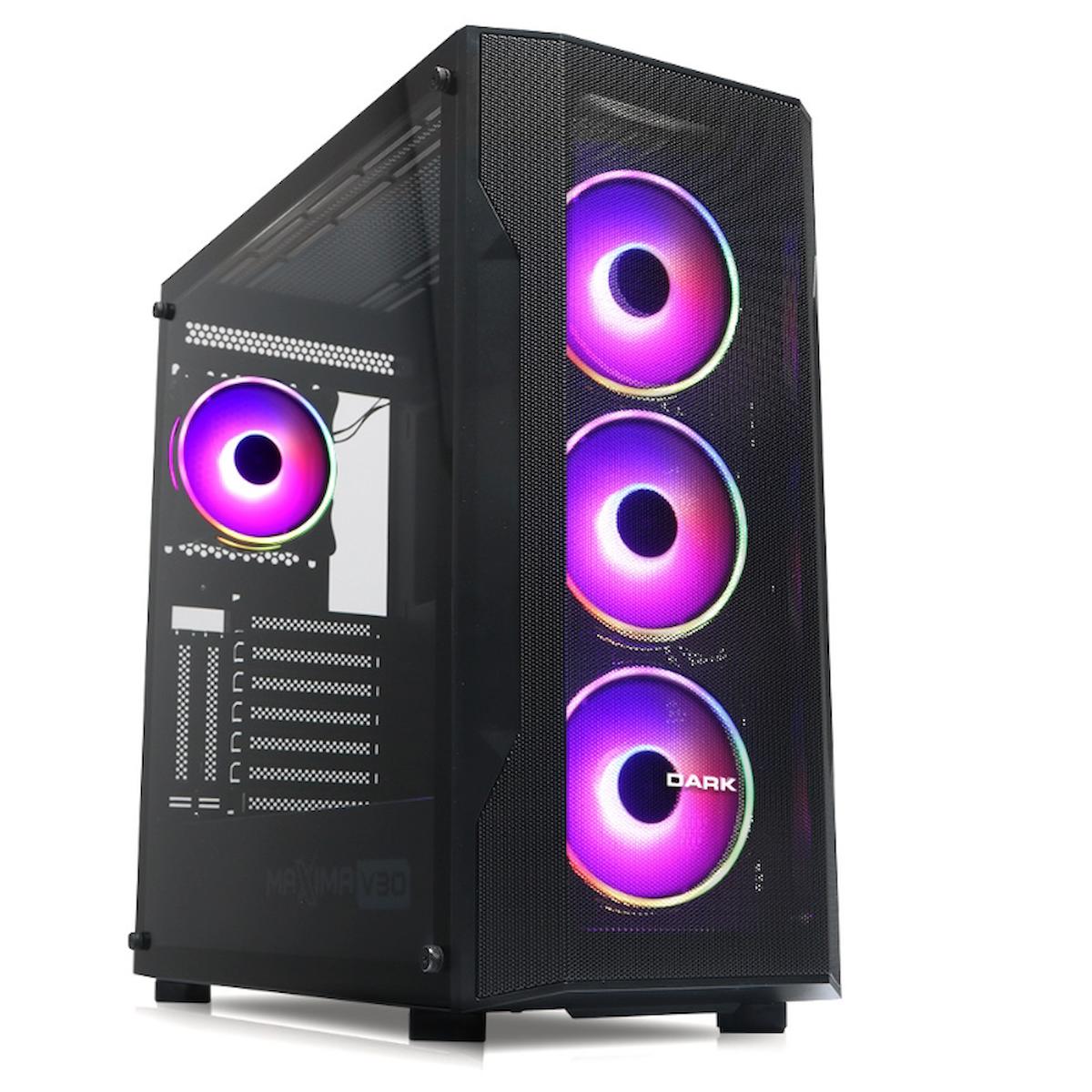 Dark DKCHMAXV30 Mesh 4 Fanlı Siyah Dikey Kullanım ATX Bilgisayar Kasası