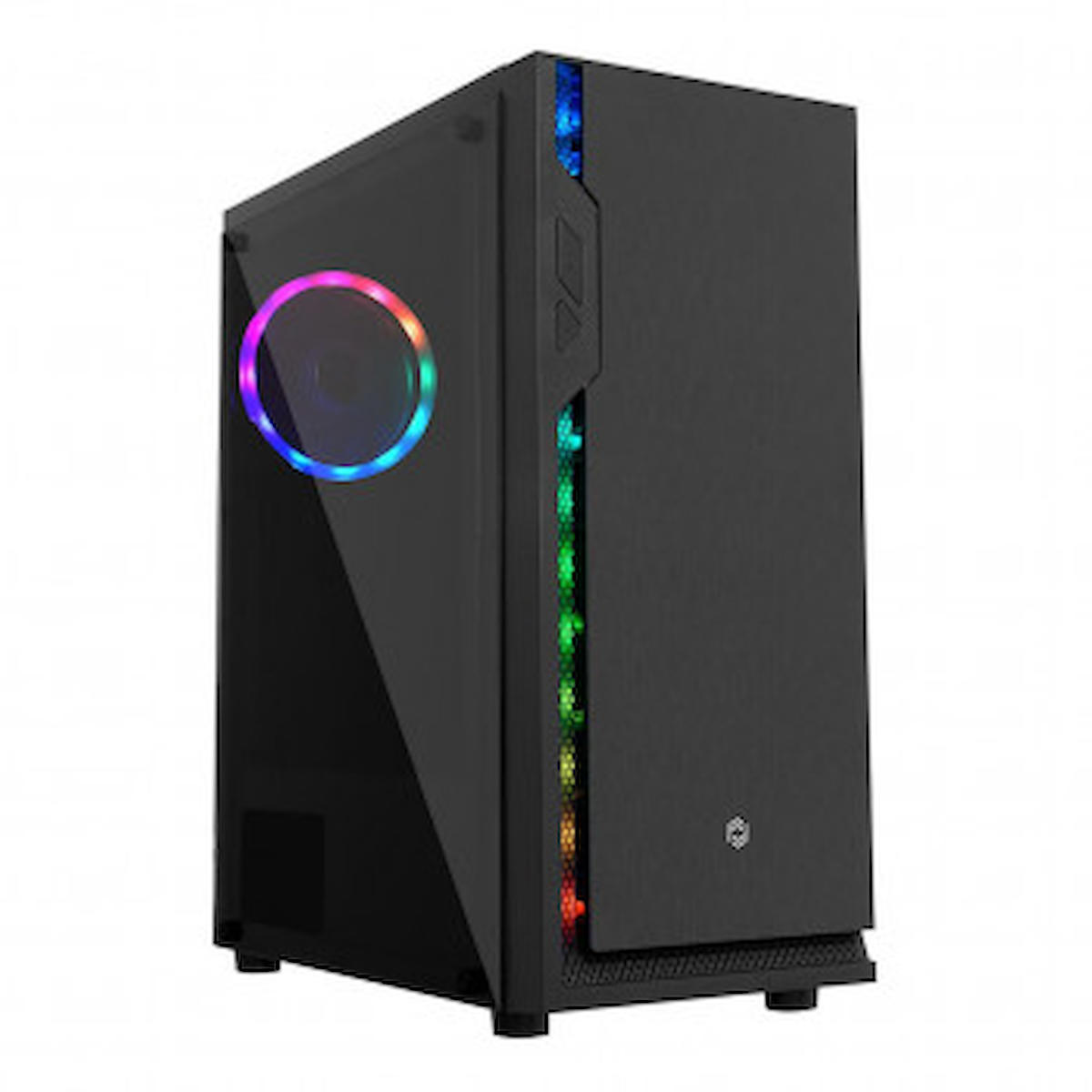 Frisby FC-8950G RGB 1 Fanlı Siyah Dikey Kullanım ATX Oyuncu Bilgisayar Kasası
