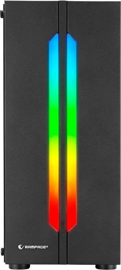 Rampage Spectra Tempered Glass 1 Fanlı Siyah Dikey Kullanım ATX Oyuncu Bilgisayar Kasası