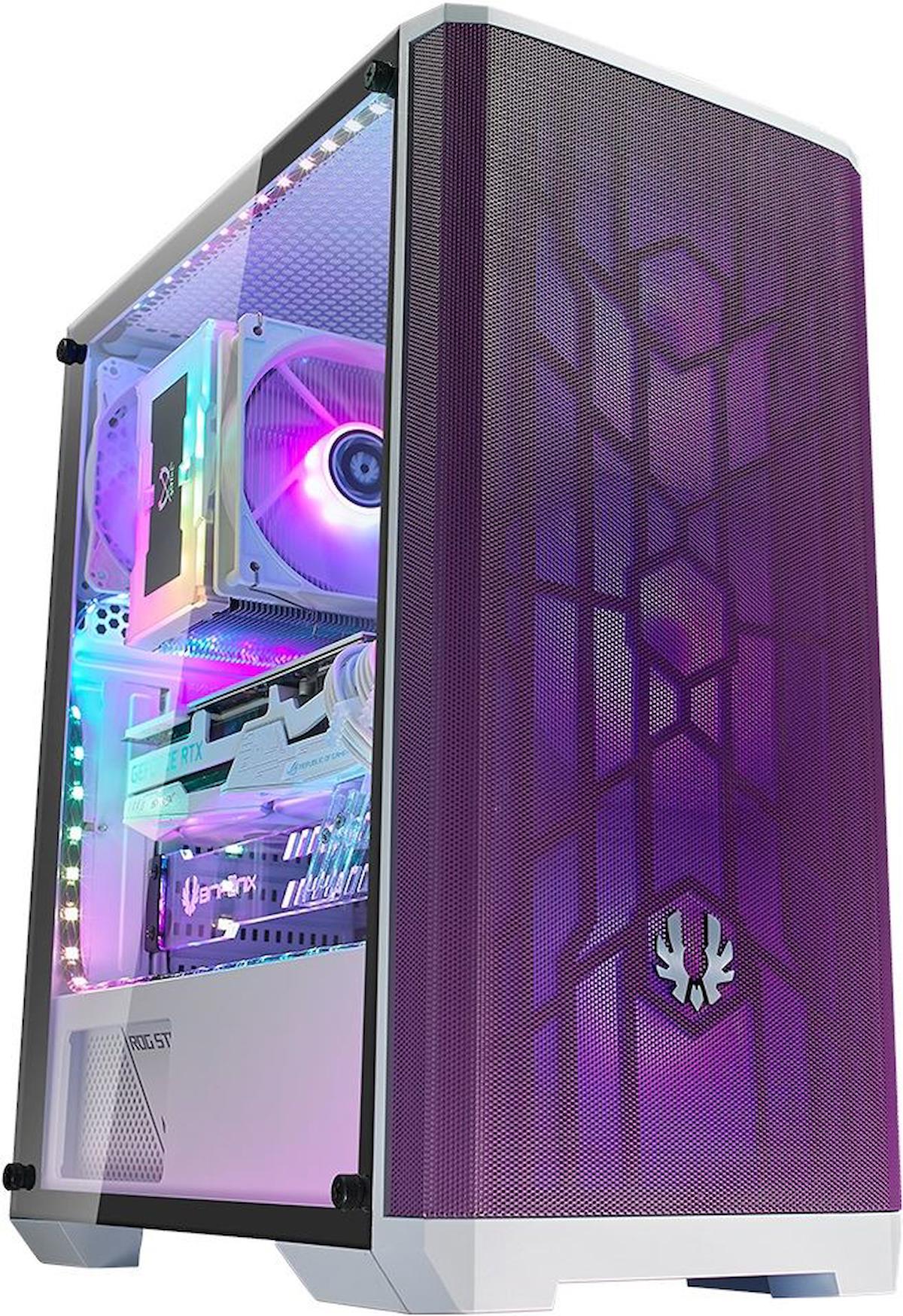 Bitfenix NSE-300-WWGKP-RP4A RGB Mesh 4 Fanlı Siyah Dikey Kullanım ATX Bilgisayar Kasası