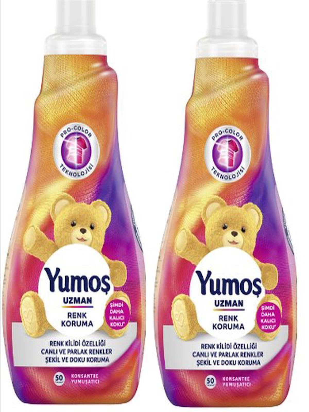 Yumoş Uzman Bakım Renk Koruma Konsantre 50 Yıkama Yumuşatıcı 2 x 1.2 lt